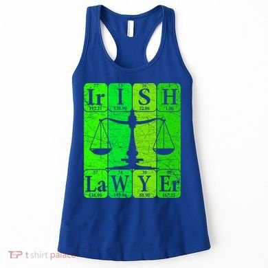 Irish Lawyer Periodic Table Elets Nerd Attorney Gift Women's Tank Top