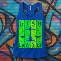 Irish Lawyer Periodic Table Elets Nerd Attorney Gift Women's Tank Top thumb 3