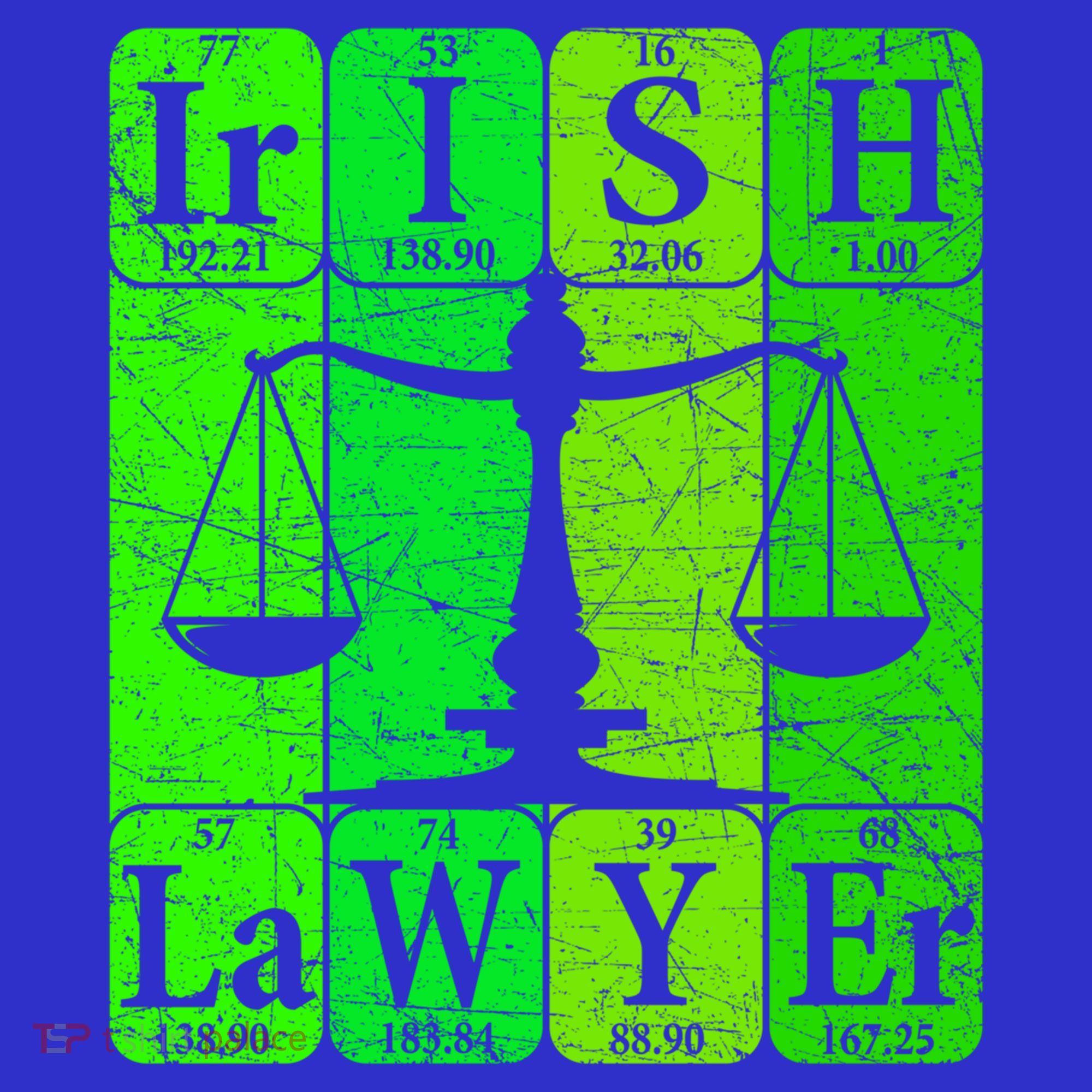 Irish Lawyer Periodic Table Elets Nerd Attorney Gift Women's Tank Top