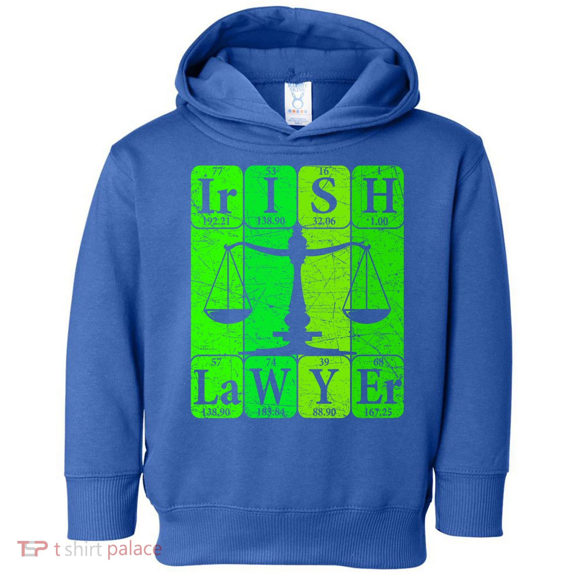Irish Lawyer Periodic Table Elets Nerd Attorney Gift Toddler Hoodie