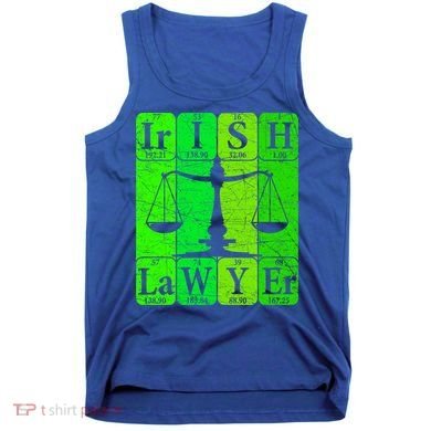 Irish Lawyer Periodic Table Elets Nerd Attorney Gift Tank Top