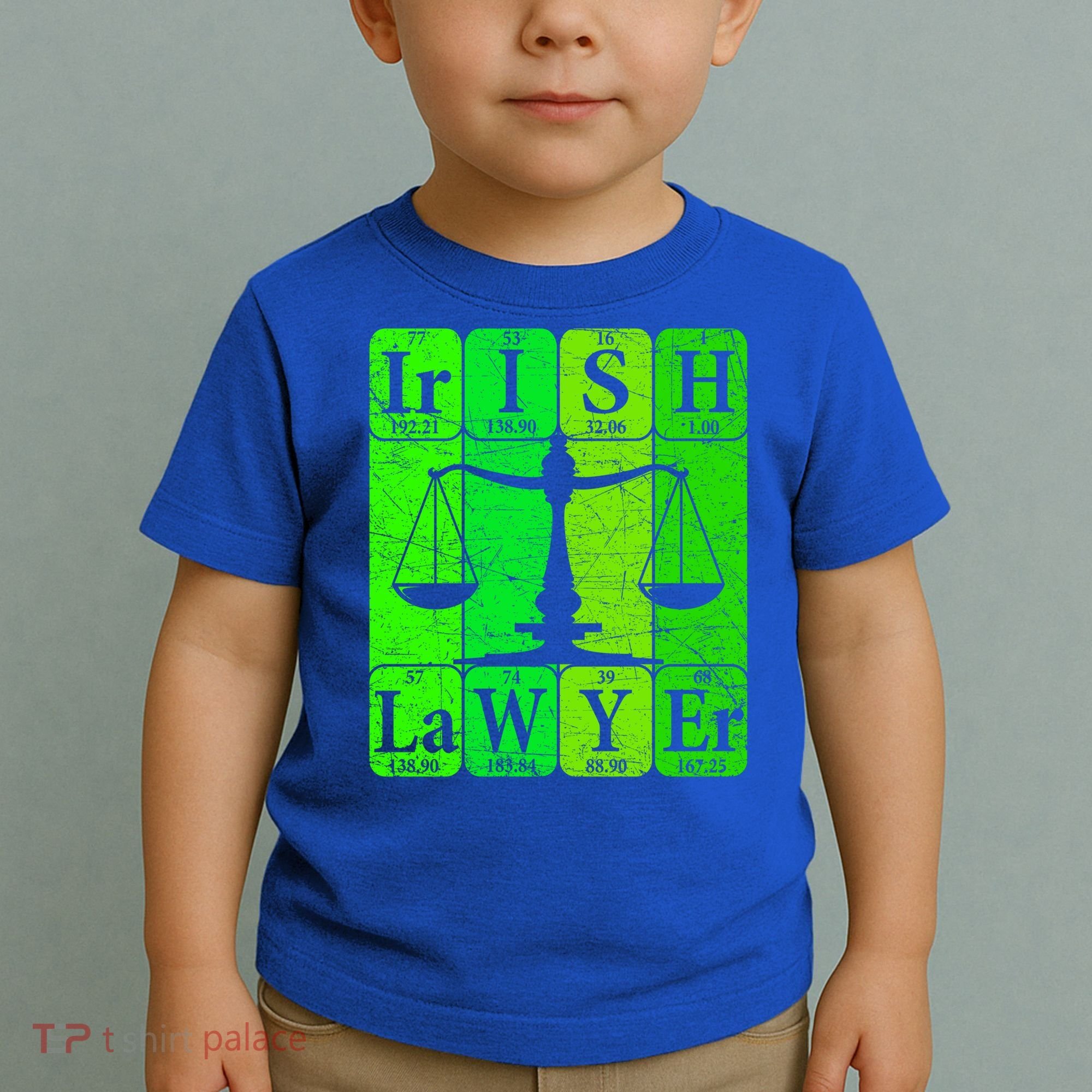 Irish Lawyer Periodic Table Elets Nerd Attorney Gift Toddler T-Shirt