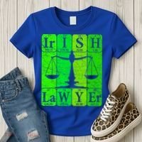 Irish Lawyer Periodic Table Elets Nerd Attorney Gift Women's T-Shirt thumb 3