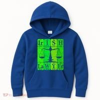 Irish Lawyer Periodic Table Elets Nerd Attorney Gift Kids Hoodie thumb 0