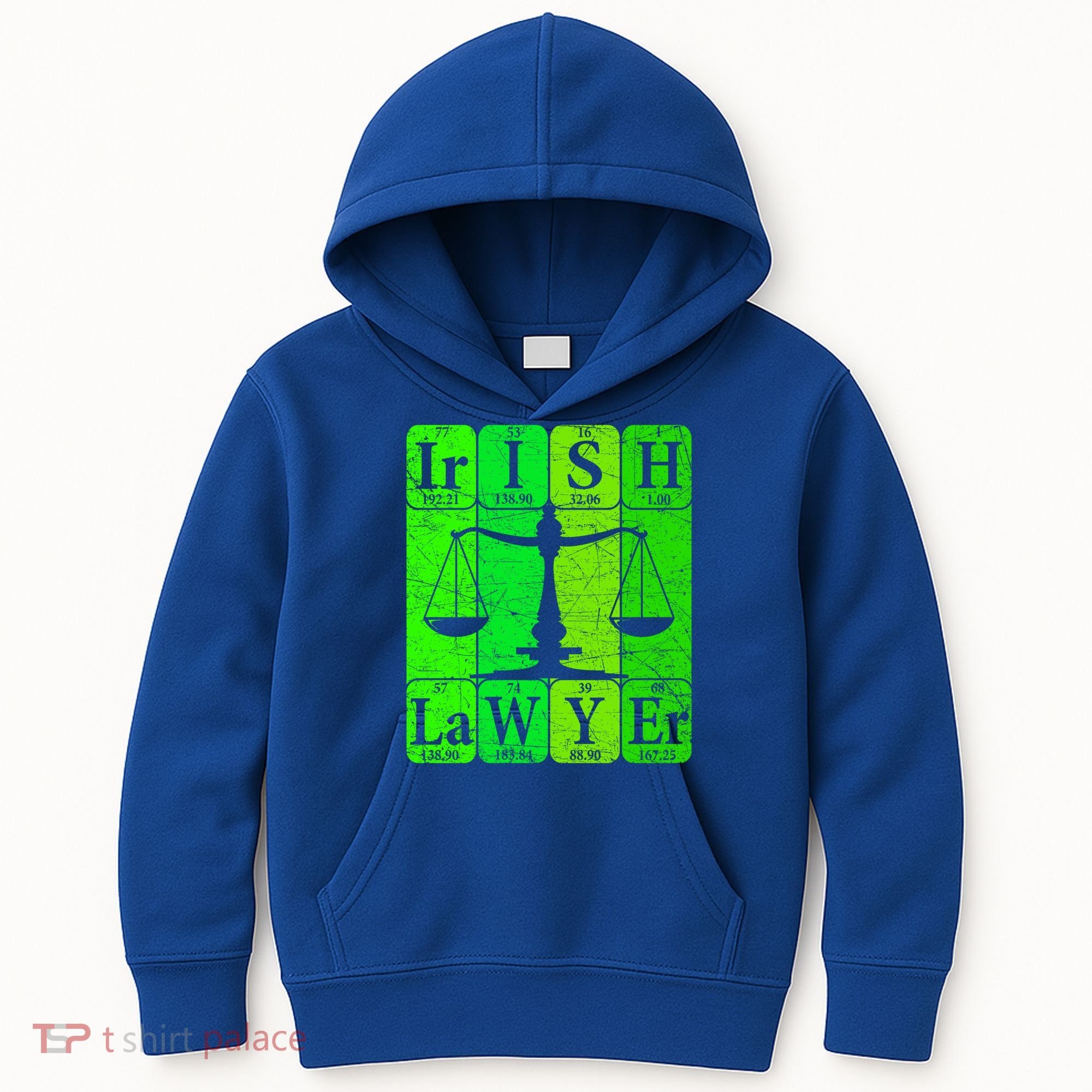 Irish Lawyer Periodic Table Elets Nerd Attorney Gift Kids Hoodie