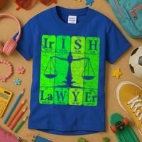Irish Lawyer Periodic Table Elets Nerd Attorney Gift Kids T-Shirt thumb 3