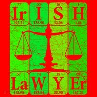 Irish Lawyer Periodic Table Elets Nerd Attorney Gift Santa Hat thumb 1