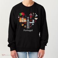 I Love Portugal Lisbon Map Iconic Traditional Souvenir Gift Women's Sweatshirt thumb 0