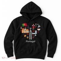 I Love Portugal Lisbon Map Iconic Traditional Souvenir Gift Hoodie thumb 0