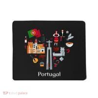 I Love Portugal Lisbon Map Iconic Traditional Souvenir Gift Mousepad thumb 0