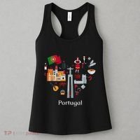 I Love Portugal Lisbon Map Iconic Traditional Souvenir Gift Women's Tank Top thumb 3