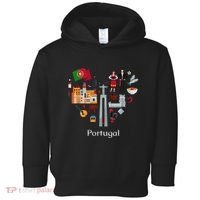 I Love Portugal Lisbon Map Iconic Traditional Souvenir Gift Toddler Hoodie thumb 0