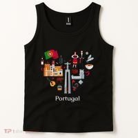 I Love Portugal Lisbon Map Iconic Traditional Souvenir Gift Tank Top thumb 2