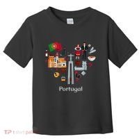 I Love Portugal Lisbon Map Iconic Traditional Souvenir Gift Toddler T-Shirt thumb 0