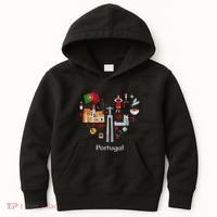 I Love Portugal Lisbon Map Iconic Traditional Souvenir Gift Kids Hoodie thumb 0