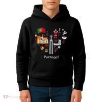 I Love Portugal Lisbon Map Iconic Traditional Souvenir Gift Kids Hoodie thumb 4