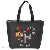 I Love Portugal Lisbon Map Iconic Traditional Souvenir Gift Tote Bag thumb 0