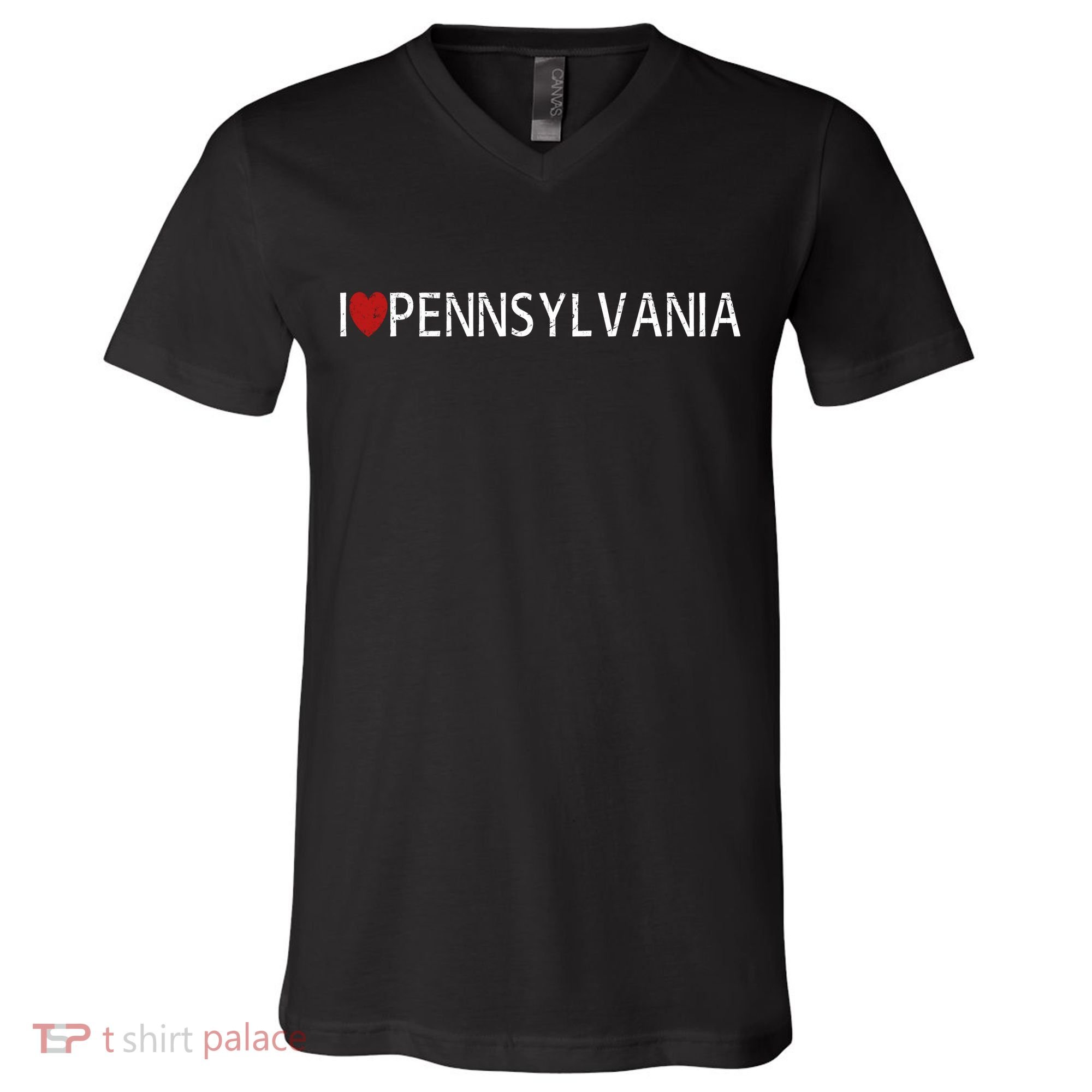 I Love Pennsylvania V-Neck T-Shirt