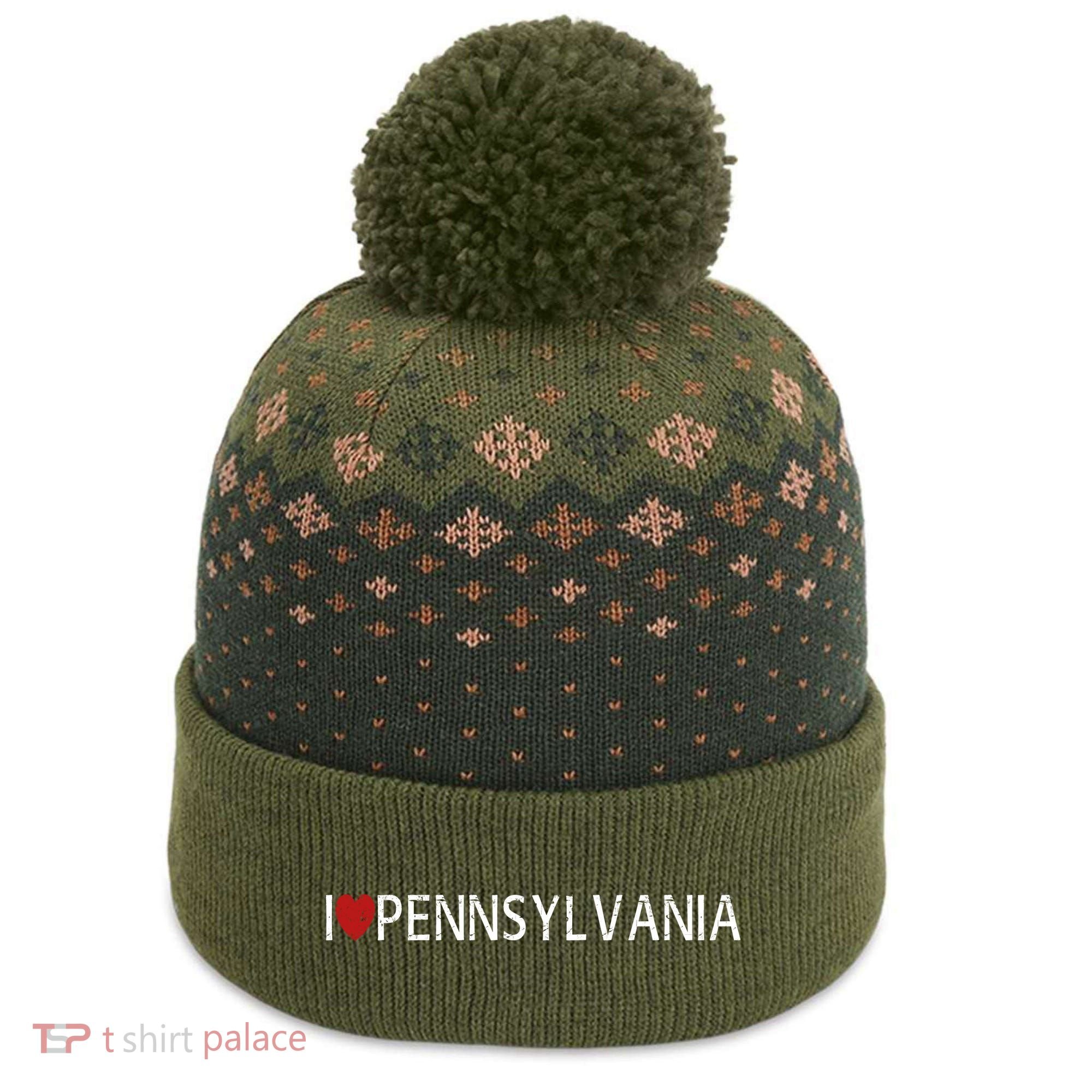 I Love Pennsylvania The Baniff Cuffed Pom Beanie