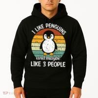 I Like Penguins And Maybe Like 3 People Hoodie thumb 2