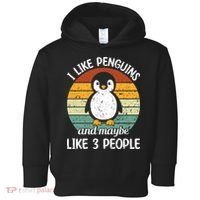 I Like Penguins And Maybe Like 3 People Toddler Hoodie thumb 0