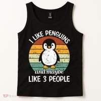 I Like Penguins And Maybe Like 3 People Tank Top thumb 2