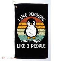 I Like Penguins And Maybe Like 3 People Golf Towel thumb 0