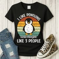 I Like Penguins And Maybe Like 3 People Women's T-Shirt thumb 3