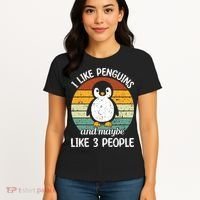 I Like Penguins And Maybe Like 3 People Women's T-Shirt thumb 4