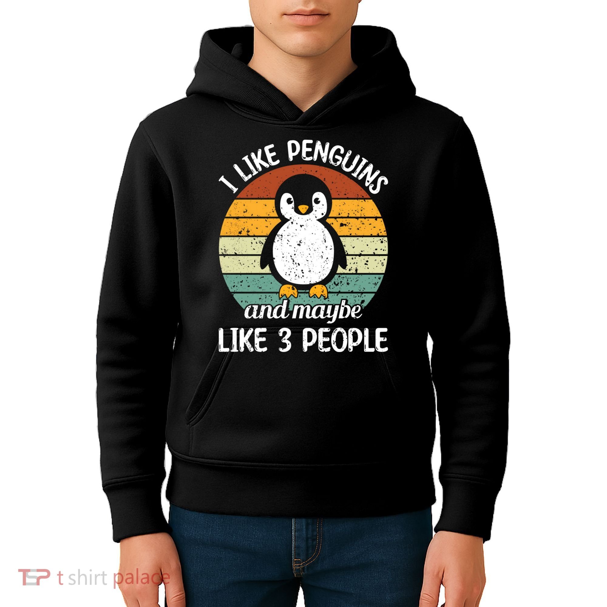I Like Penguins And Maybe Like 3 People Kids Hoodie