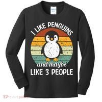 I Like Penguins And Maybe Like 3 People Kids Long Sleeve Shirt thumb 0