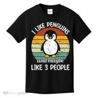 I Like Penguins And Maybe Like 3 People Kids T-Shirt thumb 0