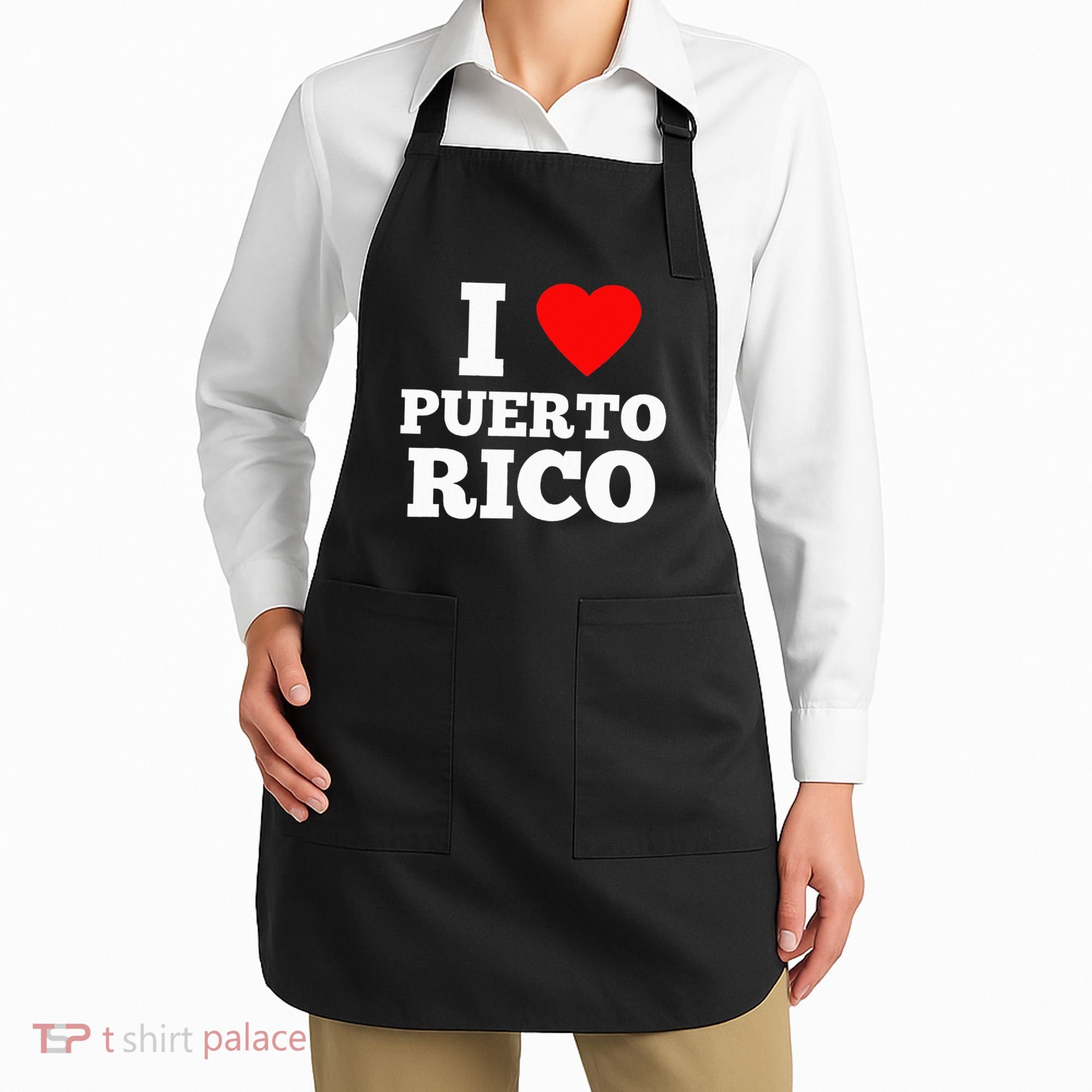 I Love Puerto Rico Usa Apron