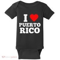 I Love Puerto Rico Usa Baby Bodysuit thumb 0