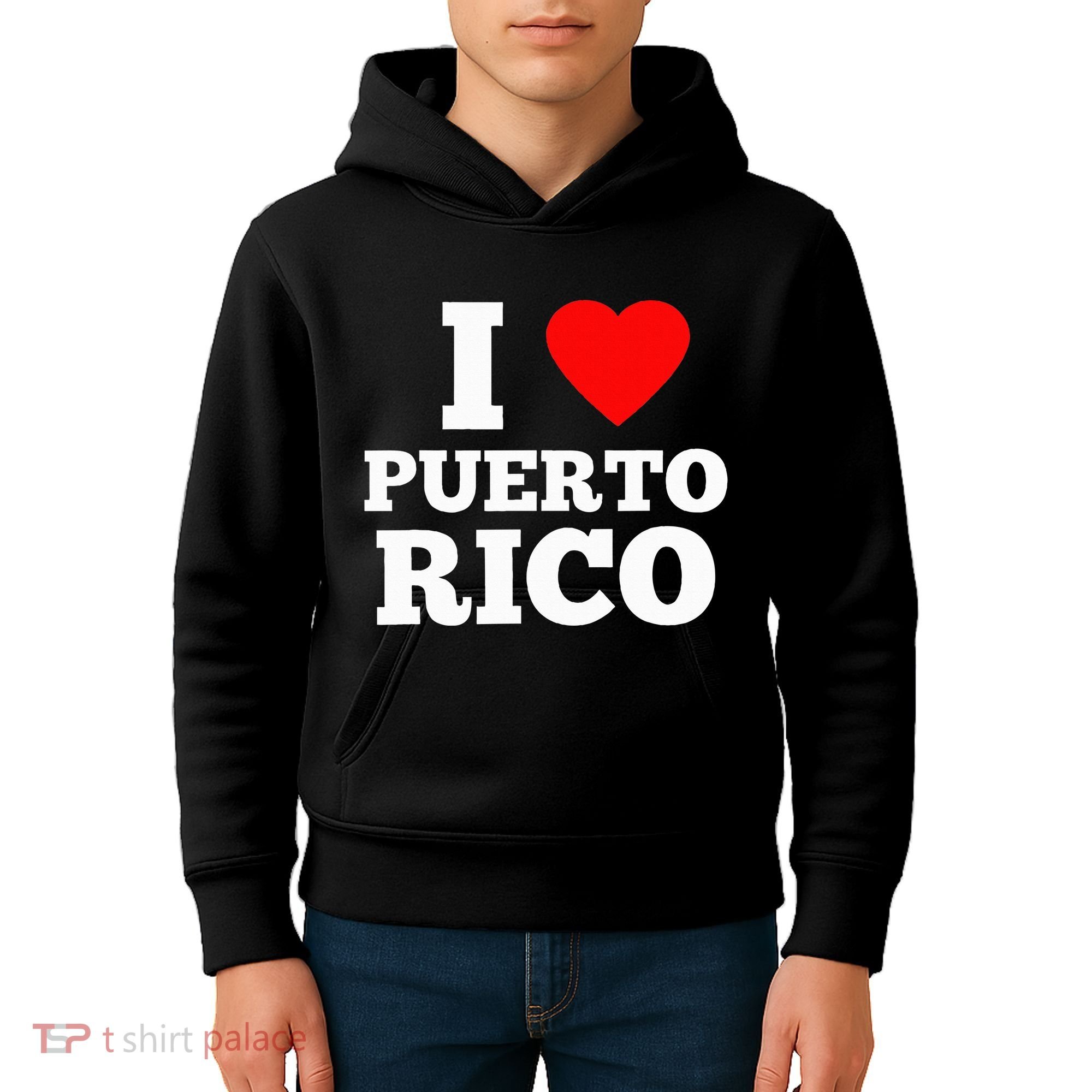 I Love Puerto Rico Usa Kids Hoodie