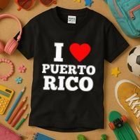I Love Puerto Rico Usa Kids T-Shirt thumb 3