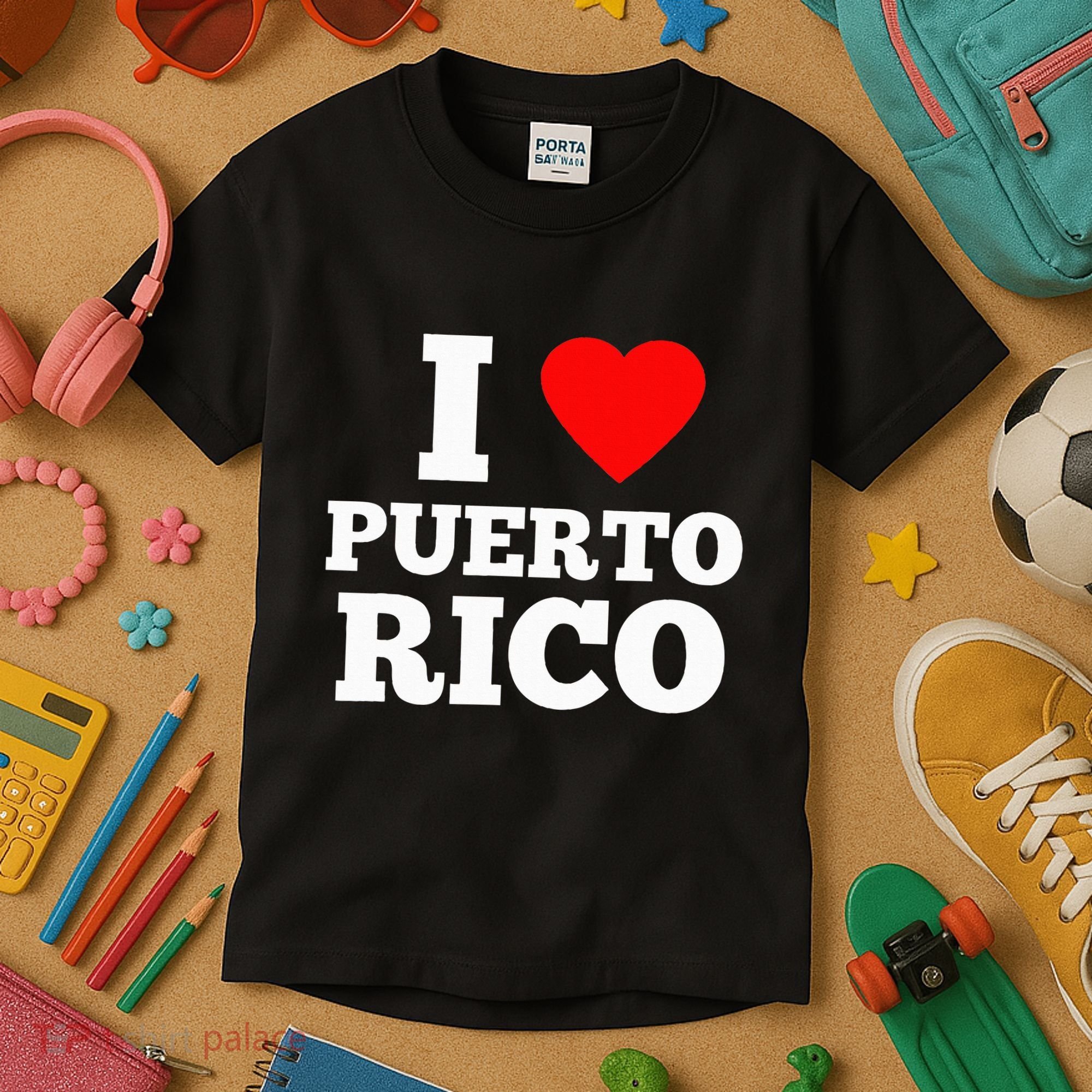 I Love Puerto Rico Usa Kids T-Shirt