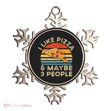 I Like Pizza And Maybe 3 People Retro Vintage Ornament