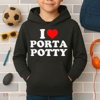 I Love Porta Potty Kids Hoodie thumb 2