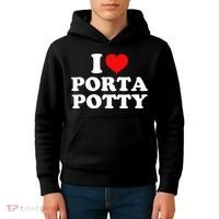 I Love Porta Potty Kids Hoodie thumb 4