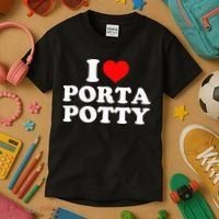 I Love Porta Potty Kids T-Shirt thumb 3