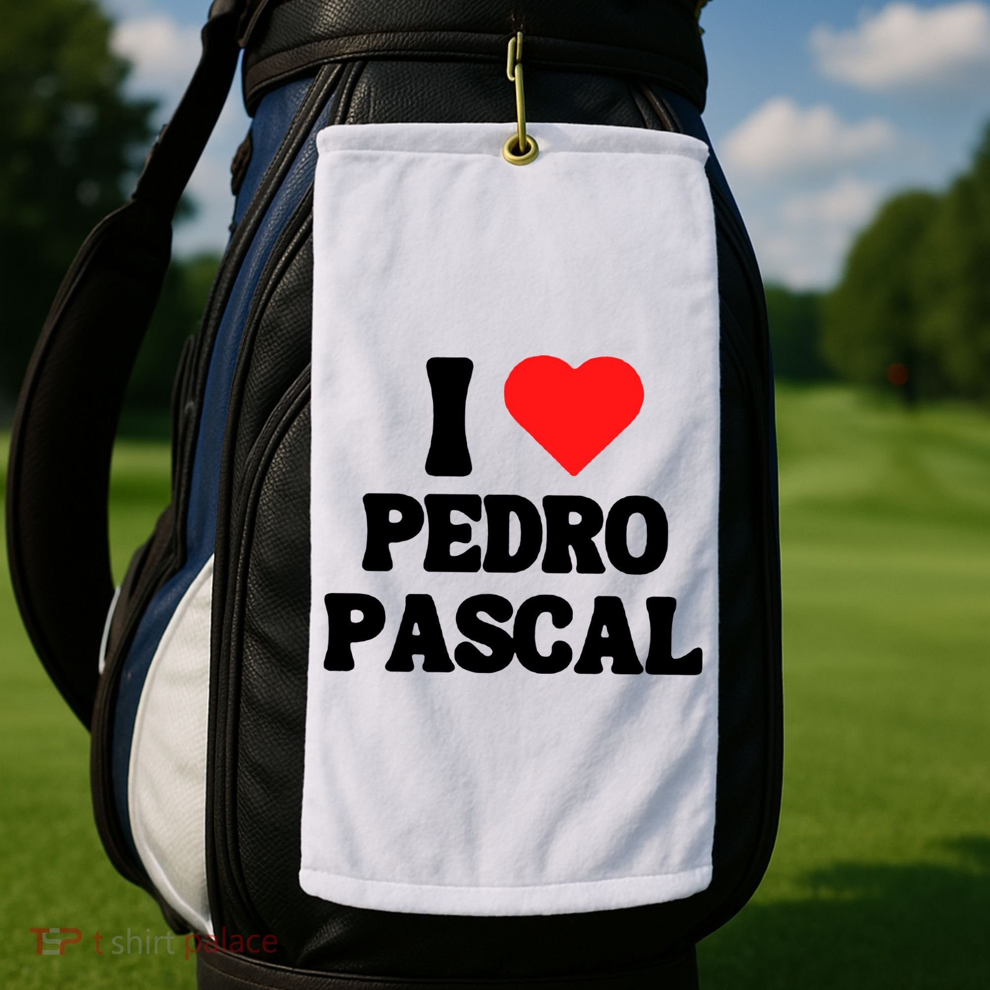 I Love Pedro Pascal Best Dad Ever Golf Towel