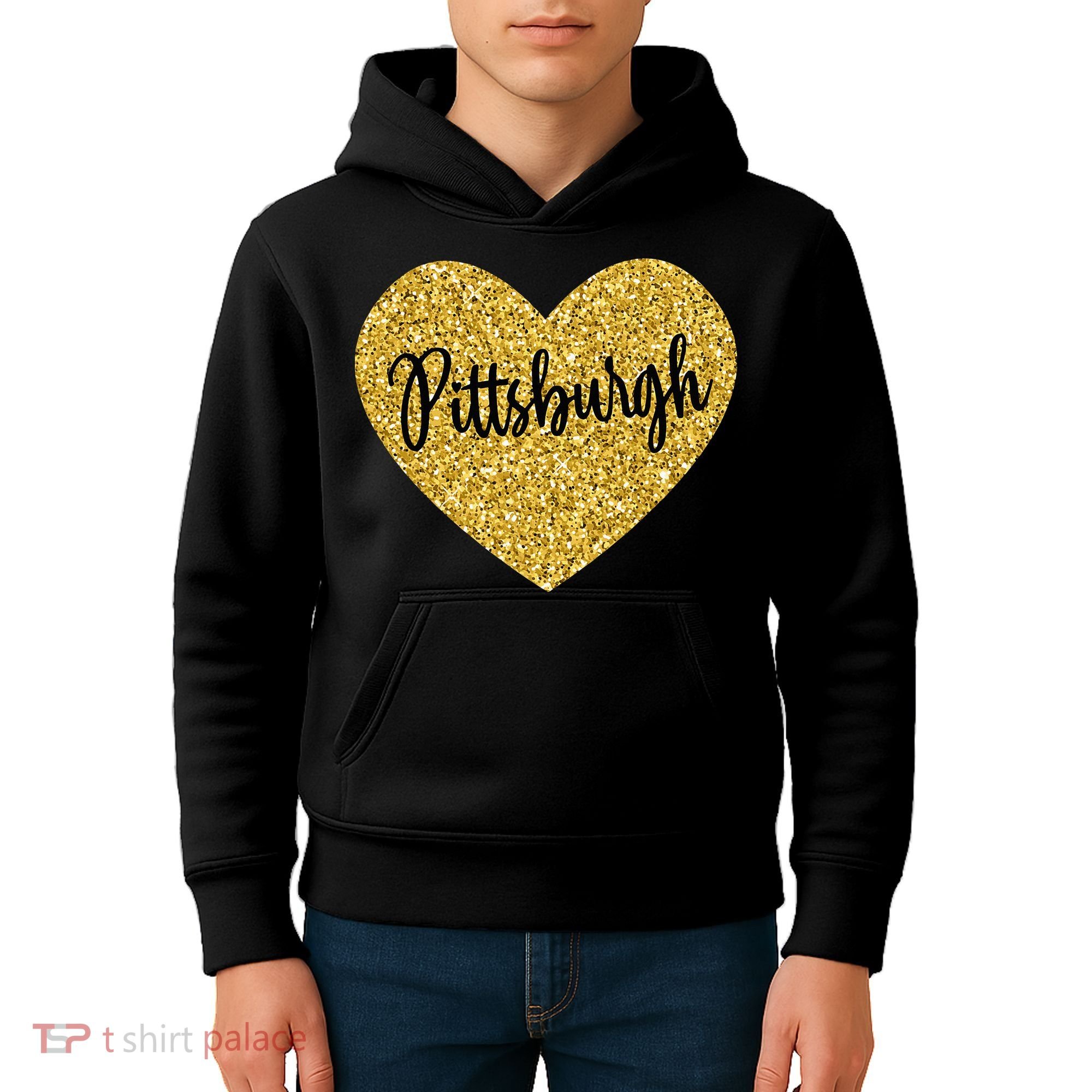 I Love Pittsburgh Pennsylvania USA Kids Hoodie
