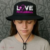 I Love Pickleball Great Gift 'S Pickleball Gift Bucket Hat thumb 3