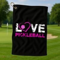 I Love Pickleball Great Gift 'S Pickleball Gift Golf Towel thumb 1
