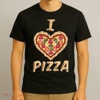 I Love Pizza for Pizza Lover T-Shirt thumb 3