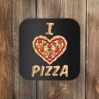 I Love Pizza for Pizza Lover Coaster thumb 0