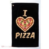 I Love Pizza for Pizza Lover Golf Towel thumb 0