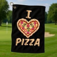 I Love Pizza for Pizza Lover Golf Towel thumb 1