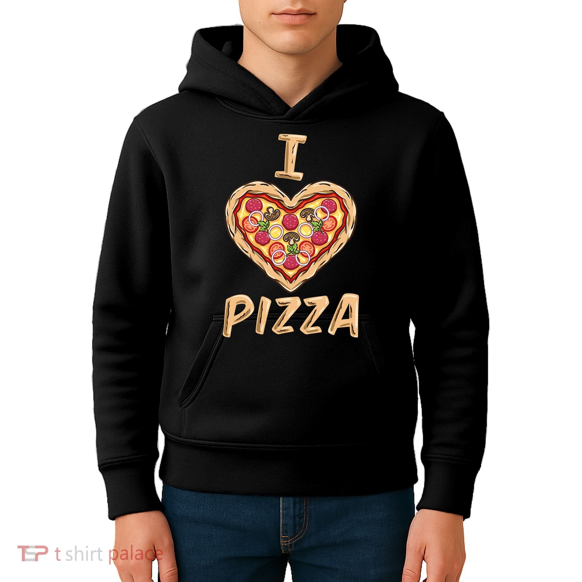 I Love Pizza for Pizza Lover Kids Hoodie